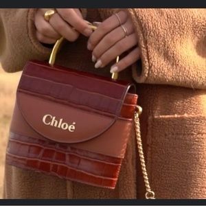 Chloe aby lock bag croco embossed